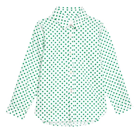 Burberry boys 2T Jayce shirt with emerald green dots. Worn once.